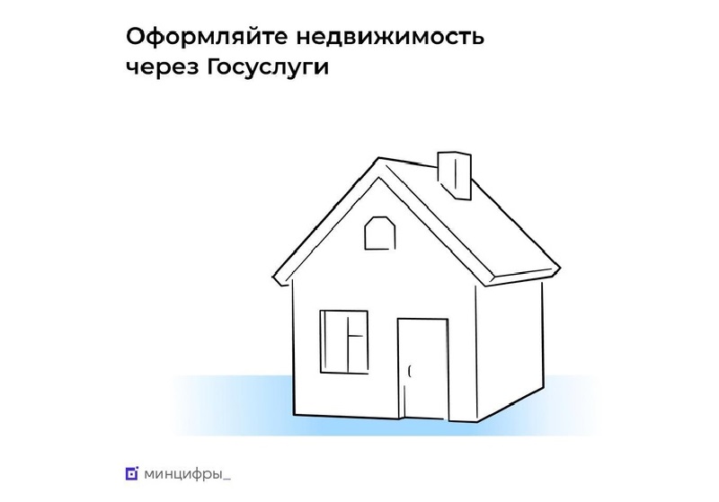 Минцифры России информирует: оформлять документы на недвижимость теперь можно через Госуслуги.