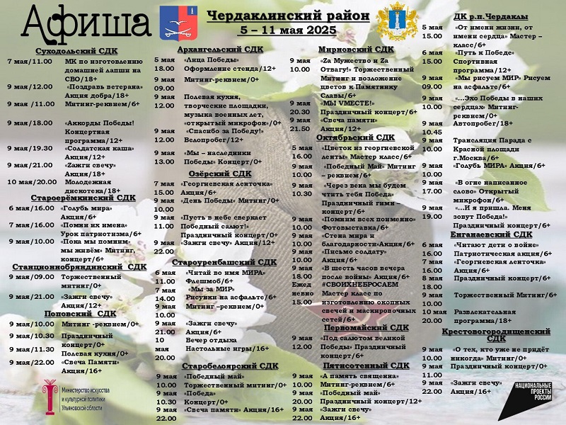 Афиша культурных мероприятий!.