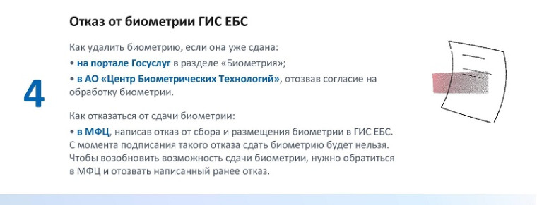 Заявление на отказ от сбора биометрических данных можно подать в МФЦ Ульяновской области.